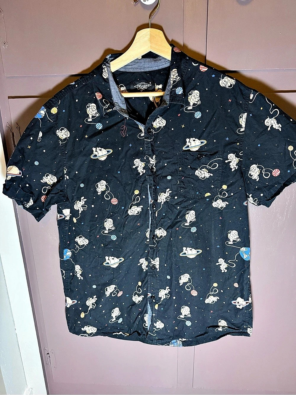 Eighty Eight Men's Space Print Button Up XL Like New